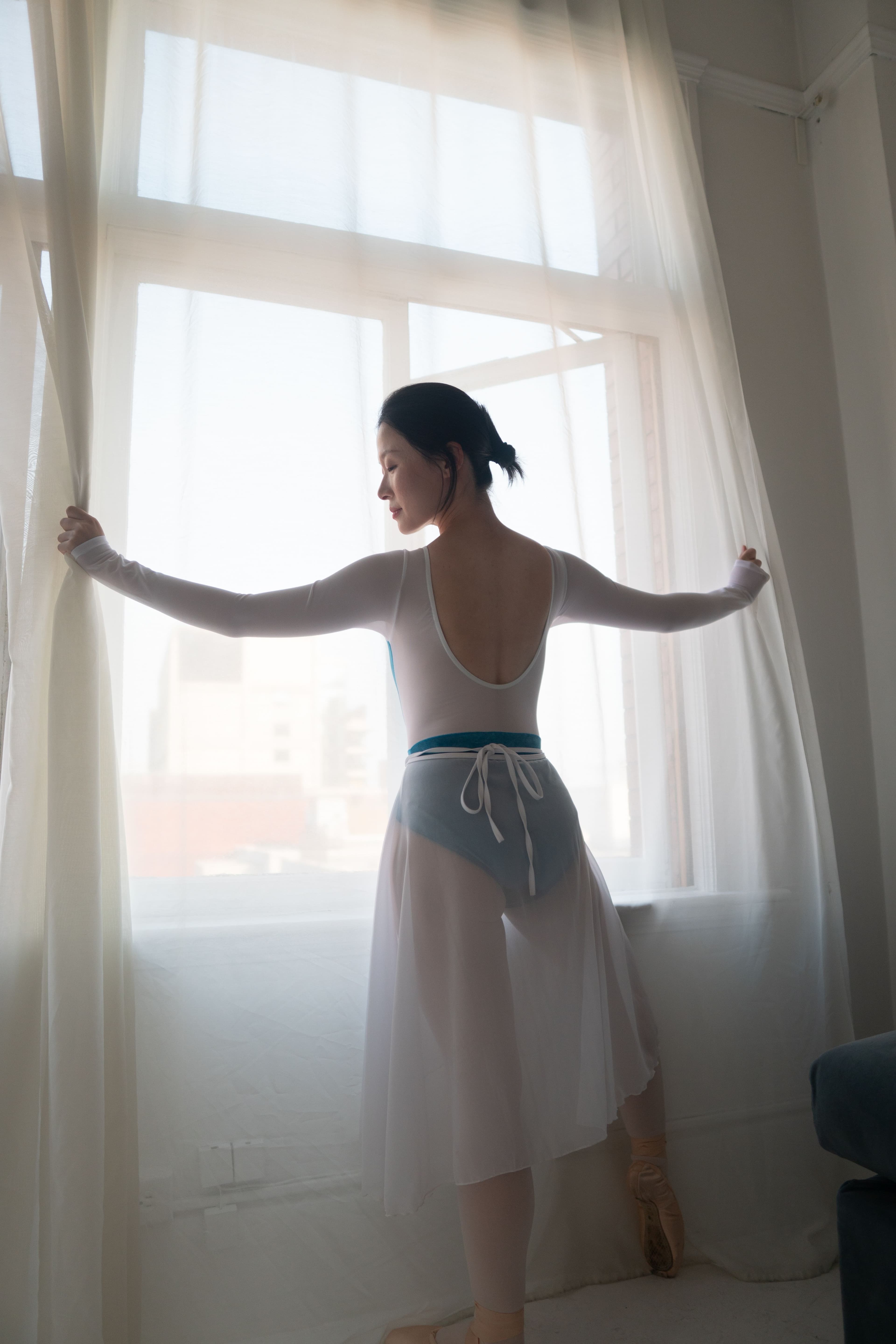 Étoile Chiffon Wrap Skirt — White — view 2