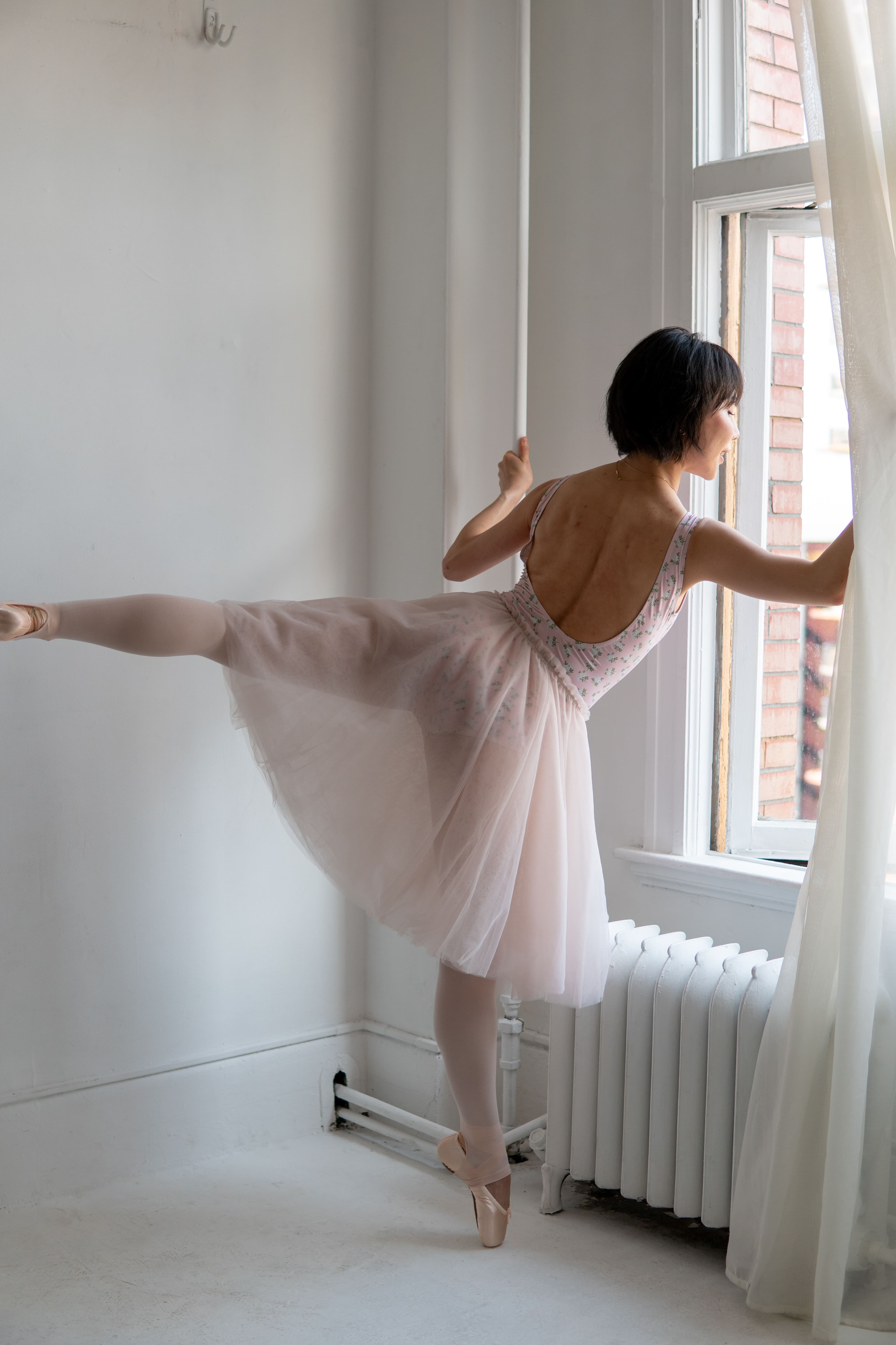 Caprice Leotard — Pink Floral — view 4